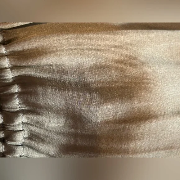 Banana Republic Sz 10 Forest Green Silk Maxi Dress Fairycore Forest Witch Siren - Picture 10 of 12